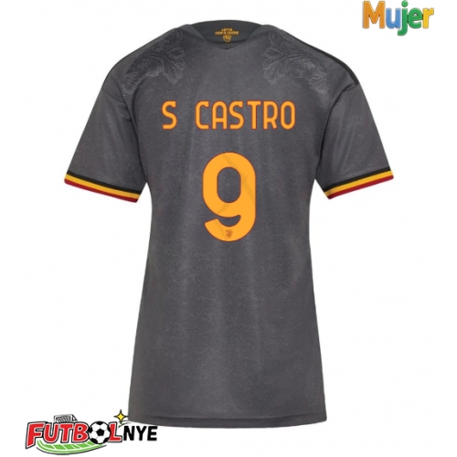 Camiseta AS Roma Santiago Castro #9 Tercera Equipación para mujer 2026-27 manga corta